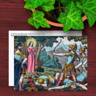 St. Philomena wordt neergeschoten met pijlen Briefkaart