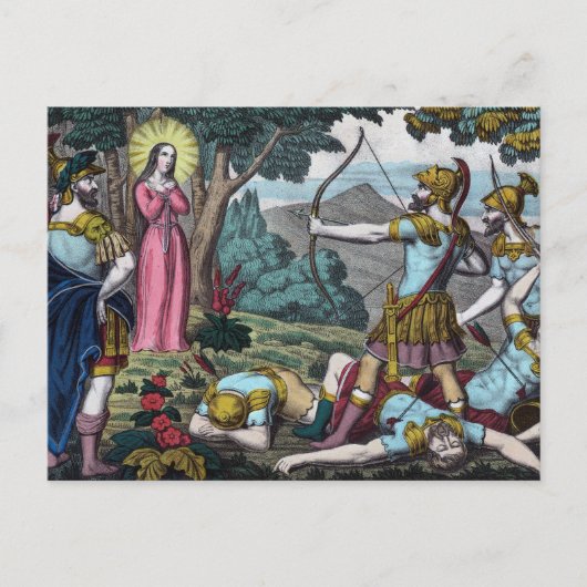 St. Philomena wordt neergeschoten met pijlen Briefkaart (Voorkant)