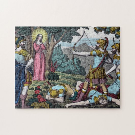 St. Philomena wordt neergeschoten met pijlen Legpuzzel (Horizontaal)