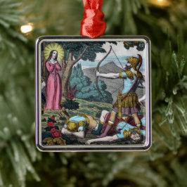 St. Philomena wordt neergeschoten met pijlen Metalen Ornament