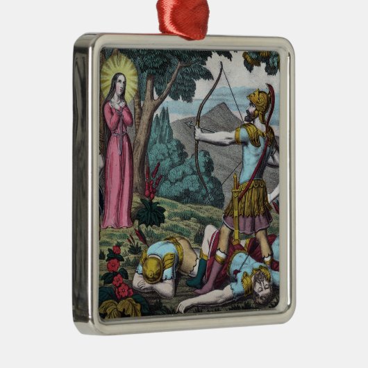 St. Philomena wordt neergeschoten met pijlen Metalen Ornament (Rechts)
