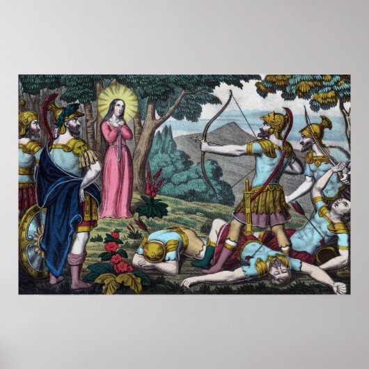 St. Philomena wordt neergeschoten met pijlen Poster (Voorkant)