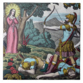 St. Philomena wordt neergeschoten met pijlen Tegeltje (Voorkant)