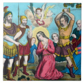 St. Philomena wordt onthoofd Tegeltje (Voorkant)