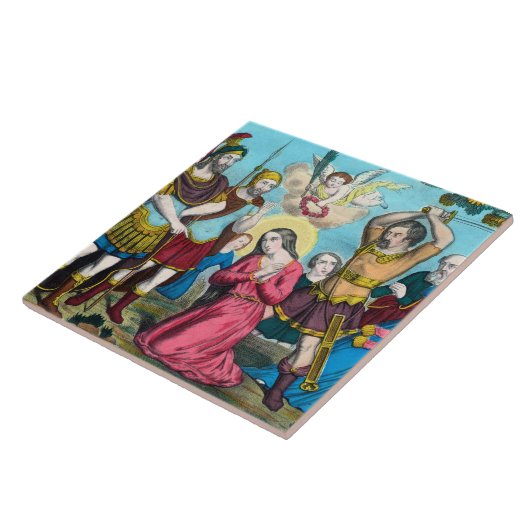 St. Philomena wordt onthoofd Tegeltje (Zijkant)