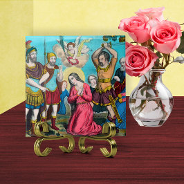 St. Philomena wordt onthoofd Tegeltje