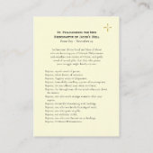 St. Philoumenos the New  Hieromartyr Prayer Card Plaatskaartje (Achterkant)