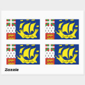 St Pierre Miquelon vlag sticker (Vel)