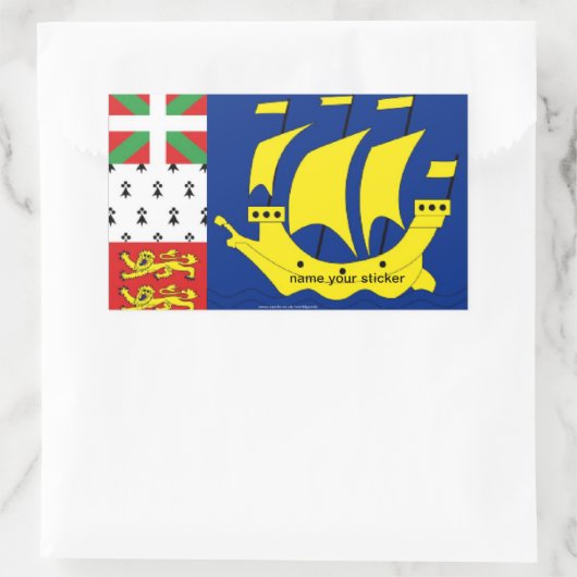 St Pierre Miquelon vlag sticker (Tas)