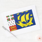 St Pierre Miquelon vlag sticker (Envelop)