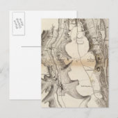 St Pierre Plateau Atlas Map Briefkaart (Voorkant / Achterkant)