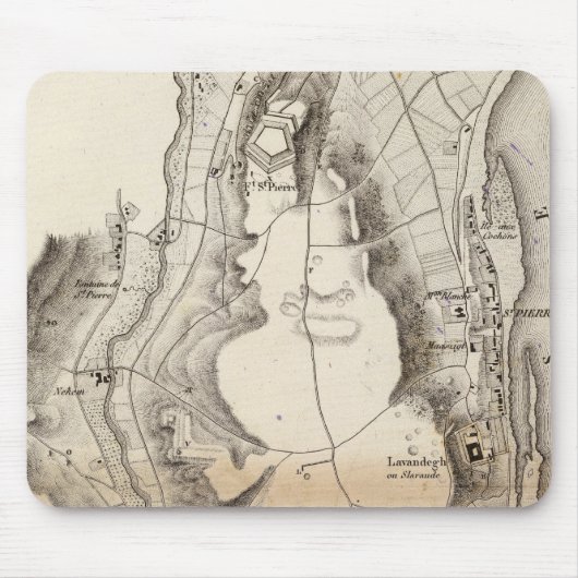 St Pierre Plateau Atlas Map Muismat (Voorkant)