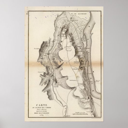 St Pierre Plateau Atlas Map Poster (Voorkant)