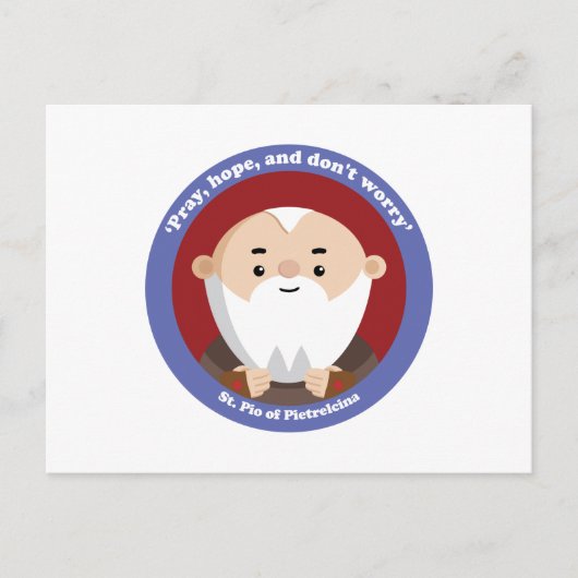 St. Pio van Pietrelcina Briefkaart (Voorkant)