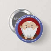St. Pio van Pietrelcina Ronde Button 5,7 Cm (Voorkant /achterkant)
