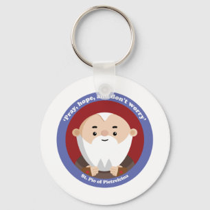 St. Pio van Pietrelcina Sleutelhanger