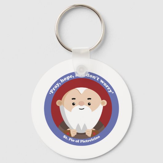 St. Pio van Pietrelcina Sleutelhanger (Voorkant)