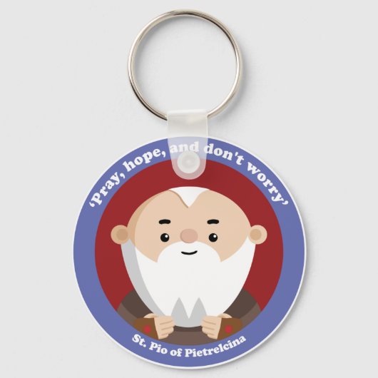 St. Pio van Pietrelcina Sleutelhanger (Voorkant)