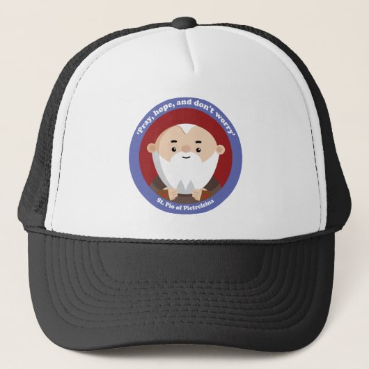 St. Pio van Pietrelcina Trucker Pet (Voorkant)
