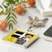 St. Piran of Cornwall (SAE 01) en Zijn vlag Sleutelhanger (Zijkant)