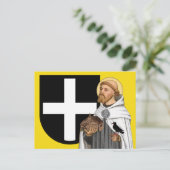 St. Piran of Cornwall (SAE 01) en Zijne Schildpost Briefkaart (Staand voorkant)