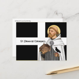 St. Piran of Cornwall (SAE 01) en Zijne vlag Postc Briefkaart