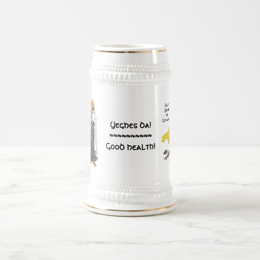 St. Piran van Cornwall (SAE 01) Tweetalige Toast Bierpul (Center)