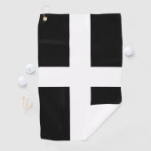 St. Piran vlag/vlag van Cornwall Golfhanddoek (Insitu)