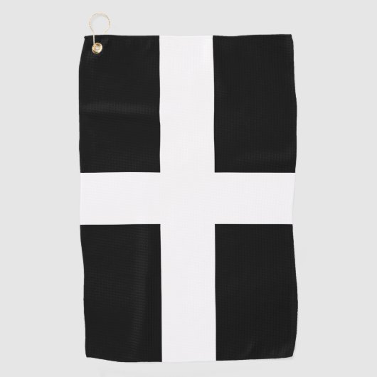 St. Piran vlag/vlag van Cornwall Golfhanddoek (Voorkant)