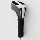St. Piran vlag/vlag van Cornwall Golfheadcover (Schuin)