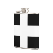 St. Piran vlag/vlag van Cornwall Heupfles (Links)