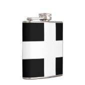 St. Piran vlag/vlag van Cornwall Heupfles (Rechts)