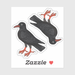 St. Piran's Day / St. Thomas Becket Choughs (fL) - Sticker