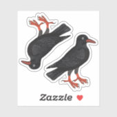 St. Piran's Day / St. Thomas Becket Choughs (fR) - Sticker (Vel)