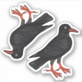 St. Piran's Day / St. Thomas Becket Choughs (fR) - Sticker (Voorkant)