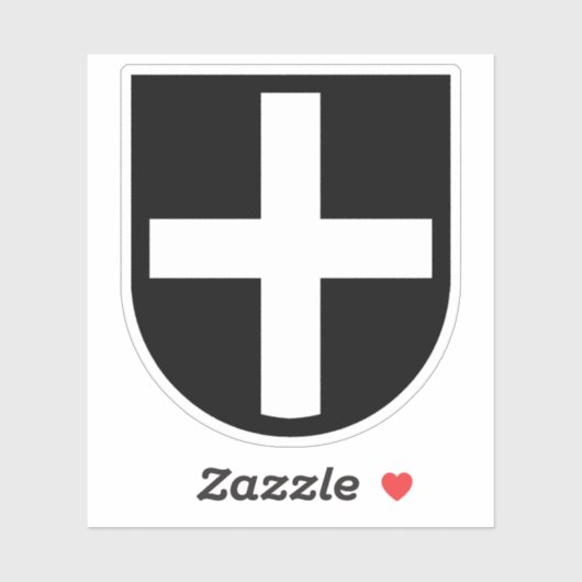 St. Piran's Shield 1-Up - Contour Sticker (Vel)