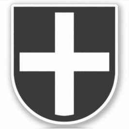 St. Piran's Shield 1-Up - Contour Sticker