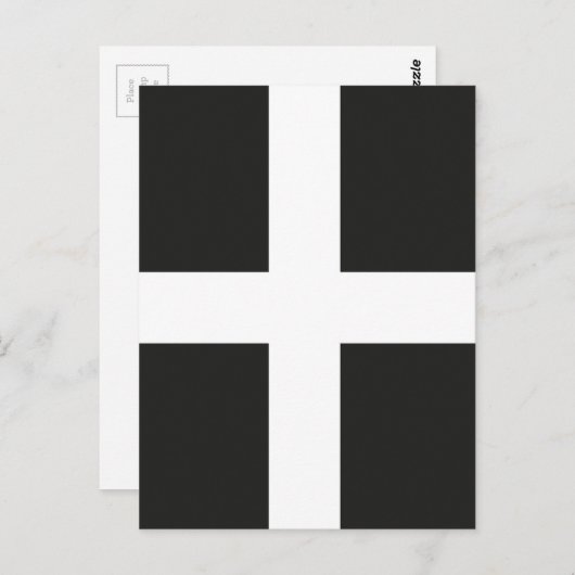 St. Pirans vlag Cornwall Kernow Briefkaart (Voorkant / Achterkant)