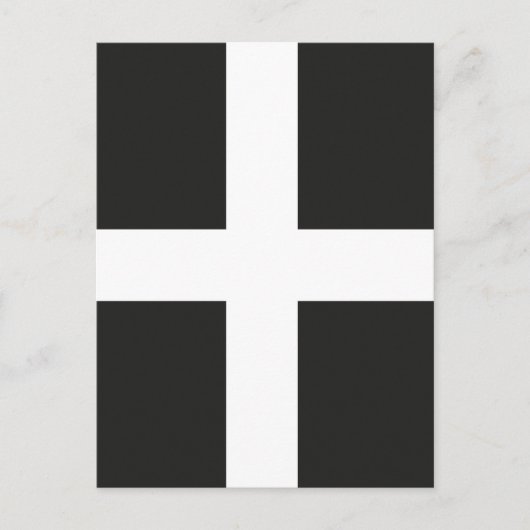 St. Pirans vlag Cornwall Kernow Briefkaart (Voorkant)