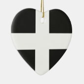 St. Pirans vlag Cornwall Kernow Keramisch Ornament (Rechts)