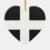 St. Pirans vlag Cornwall Kernow Keramisch Ornament (Voorkant)
