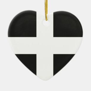 St. Pirans vlag Cornwall Kernow Keramisch Ornament