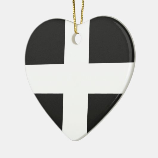 St. Pirans vlag Cornwall Kernow Keramisch Ornament (Links)