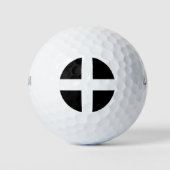 St. Piran's vlag / vlag van Cornwall Spelen Golfballen (Voorkant)
