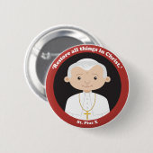 St. Pius X Ronde Button 5,7 Cm (Voorkant /achterkant)