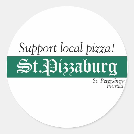 St. Pizzaburg inheemse Sticker (Voorkant)