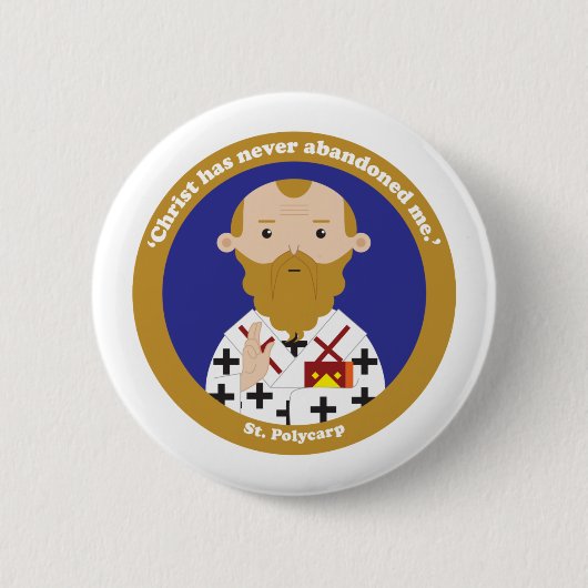 St. Polycarp Ronde Button 5,7 Cm (Voorkant)