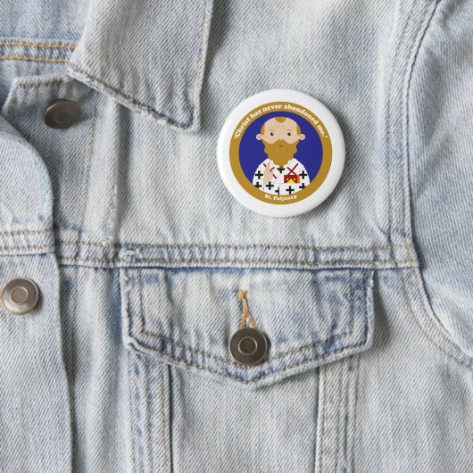 St. Polycarp Ronde Button 5,7 Cm (In situ)