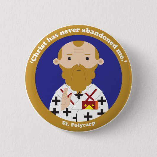 St. Polycarp Ronde Button 5,7 Cm (Voorkant)