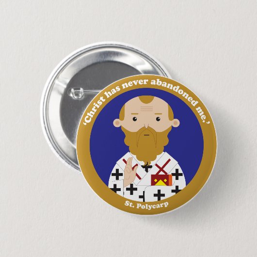St. Polycarp Ronde Button 5,7 Cm (Voorkant /achterkant)